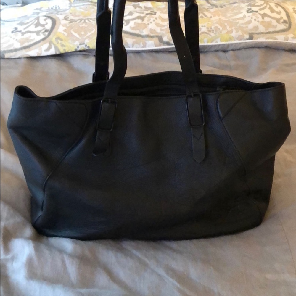 Large Black Leather Joy Gryson “Modern Tote”